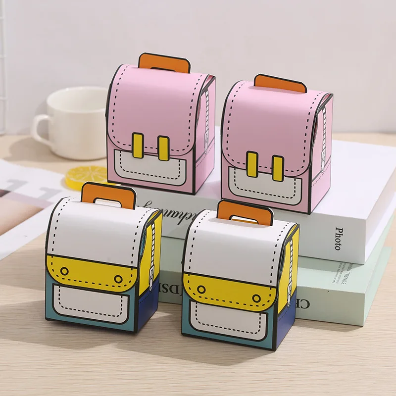 Event Party Box - 10Pcs Cute School Bag Candy Box
