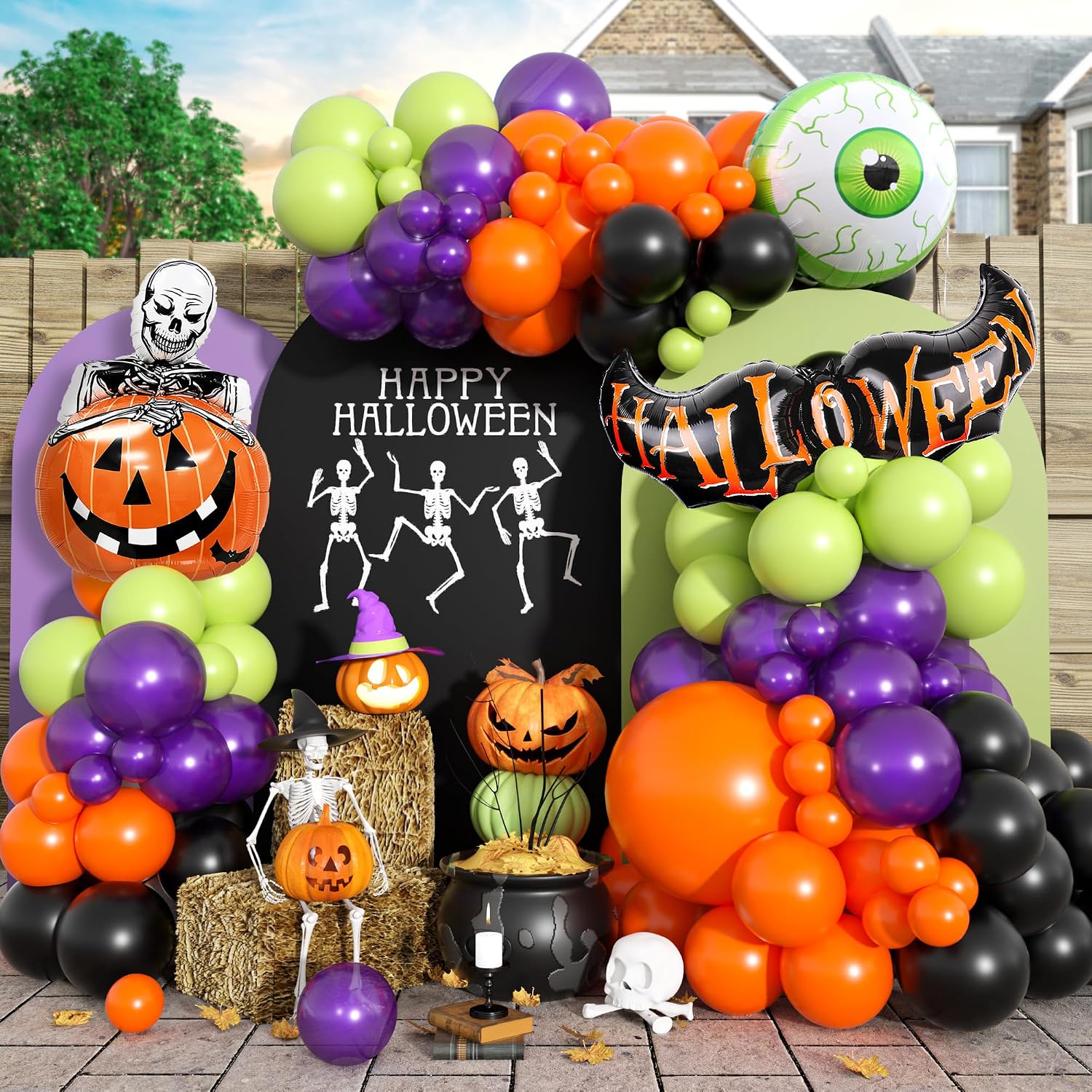 Balloon Arch Kit - Halloween Balloons Garland Arch Kit, Orange