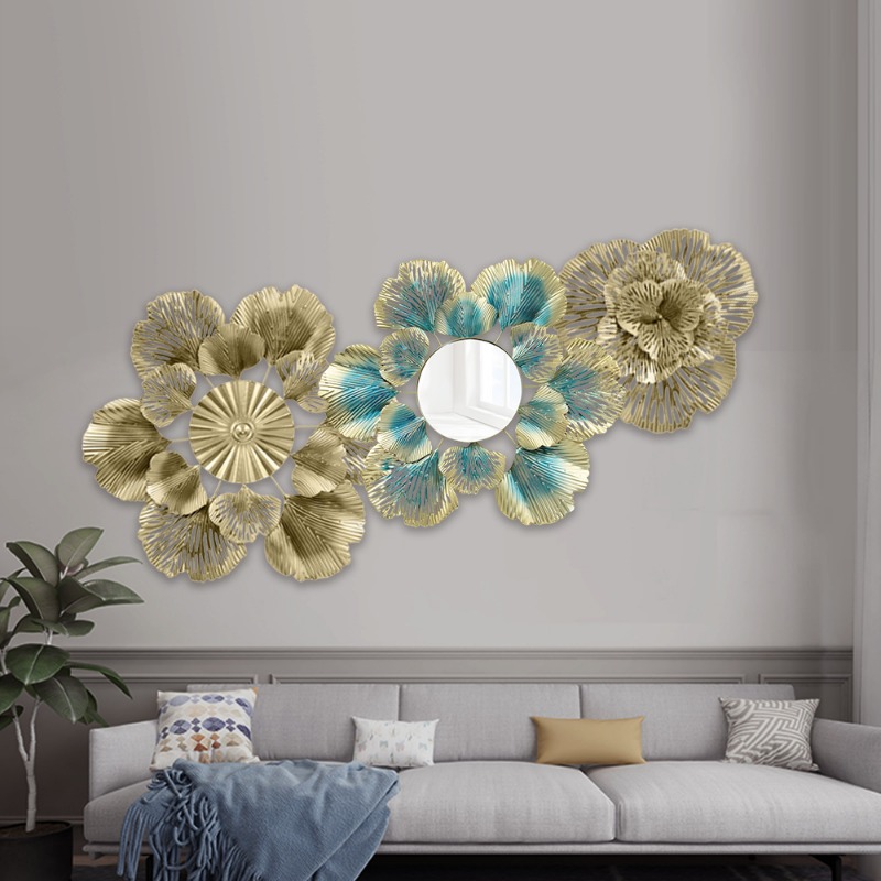Flower Wall Panel - Nordic Light Luxury Wall Decor Golden