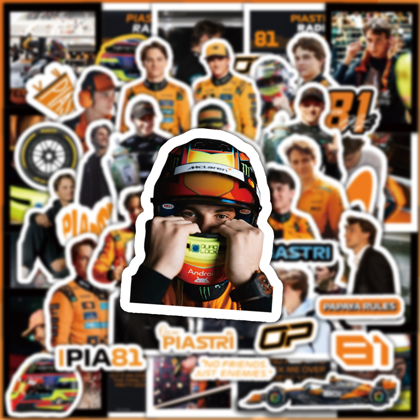 5-6 Sheets F1 Stickers, Norris - Supply Event review and price