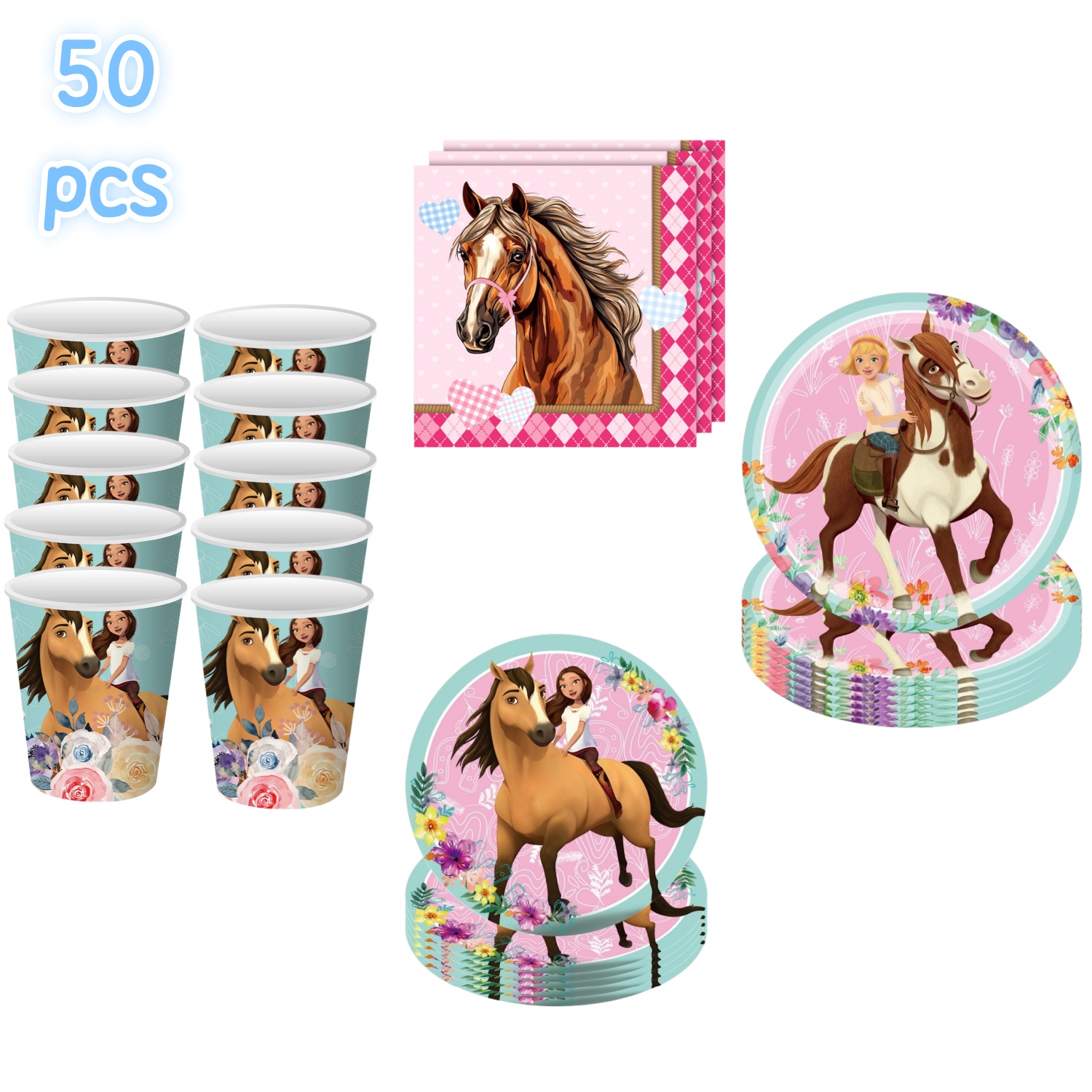 Cartoon Spirit-Stallion Riding - Table Cloth Disposable review and price