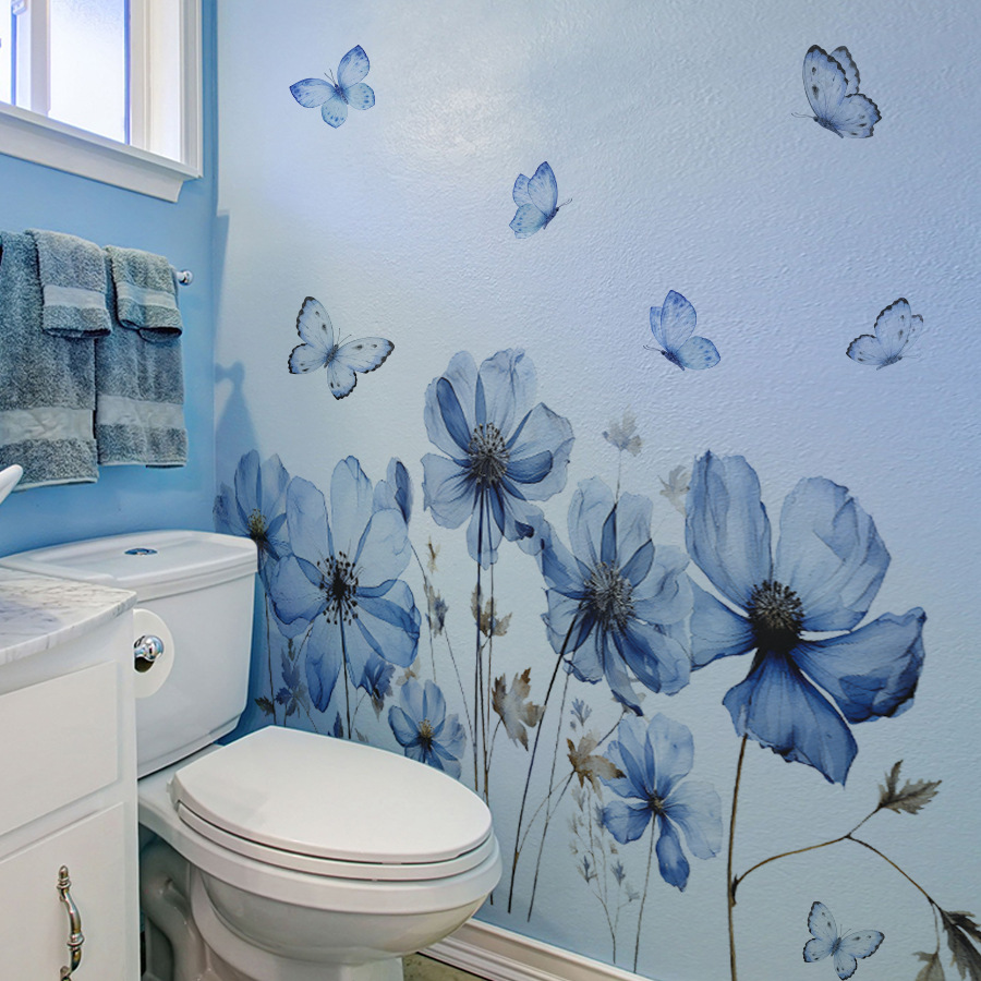 Fresh Blue Butterfly & Flower  - Flower Wall Panel review and price