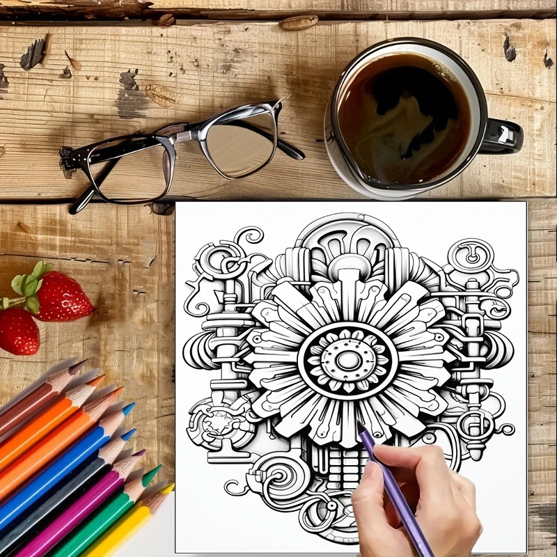 Coloring Book Steampunk Flower - Supply Event review and price